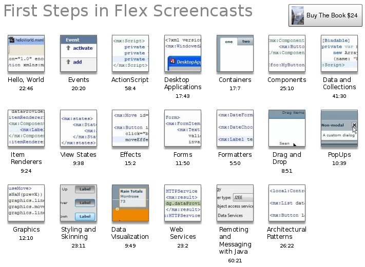 First Steps in Flex Screencasts